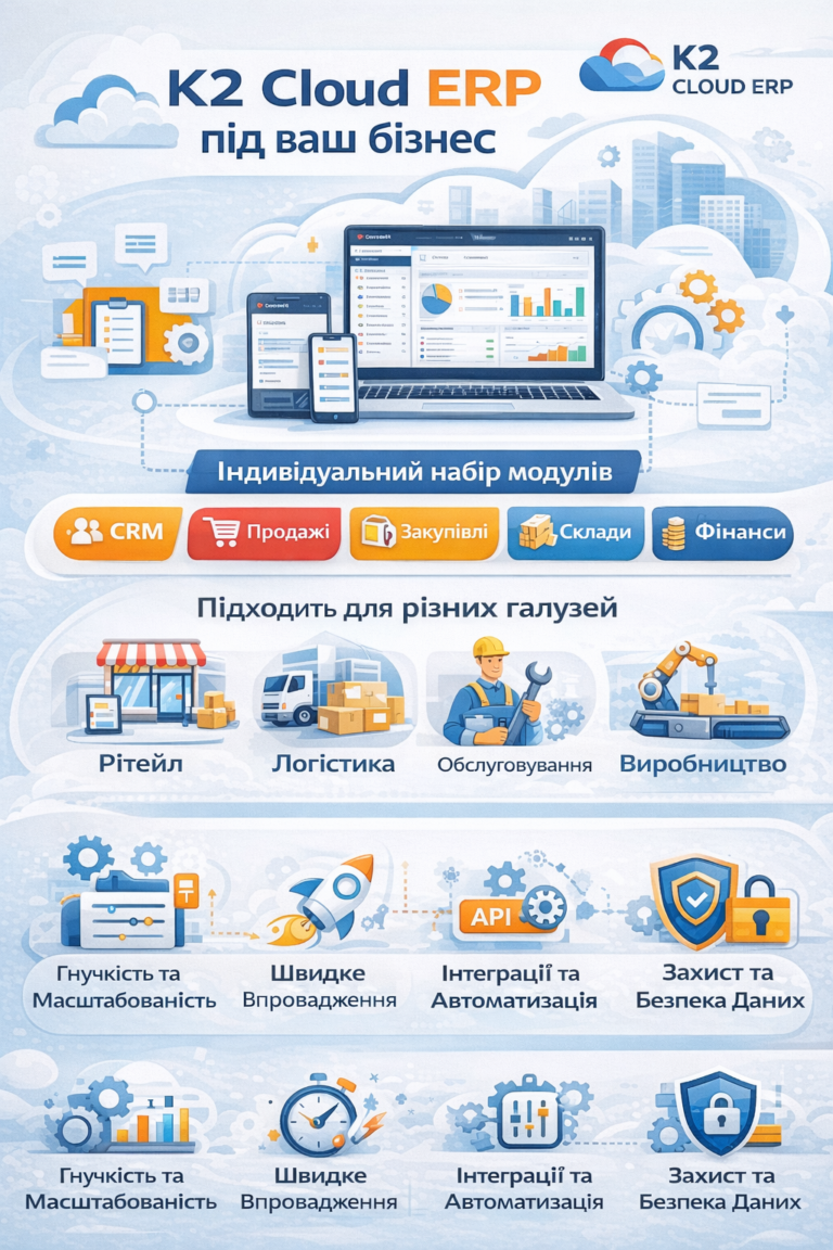 K2 ERP під ваш організація