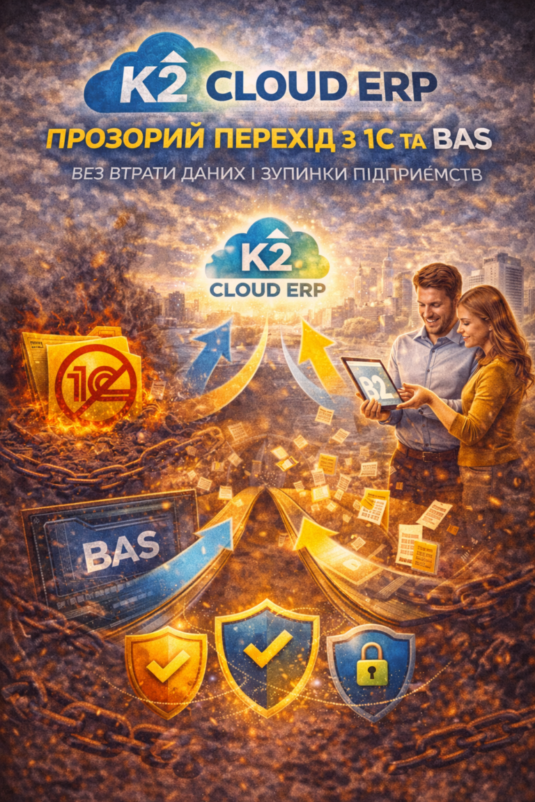 K2 ERP прозорий перехід з 1с та Bas без втрати даних і зупинки підприємств: досвід українсь…: K2 ERP прозорий перехід з 1с та Bas без