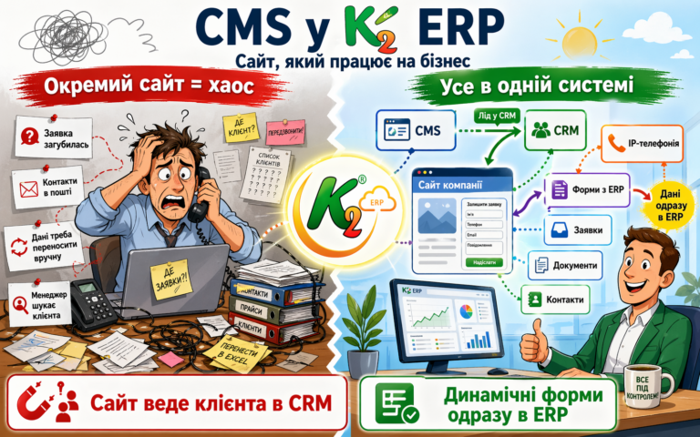 CMS у K2 ERP: досвід українських компаній на K2 ERP: CMS у K2 ERP