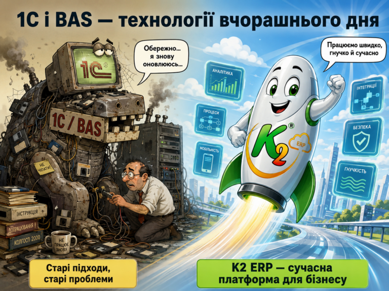 1С нагадує наші технології 20-річної давнини. Ба більше: досвід українських компаній на K2 ERP: 1С нагадує наші технології 20-річної дав