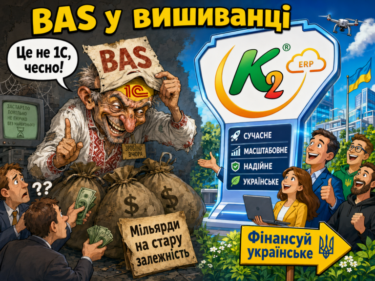 BAS у вишиванці, або 1С, яка сходила на ребрендинг: досвід українських компаній на K2 ERP: BAS у вишиванці, або 1С, яка сходила на